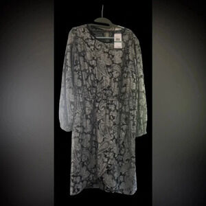 MK xl dress silver /black BNWT